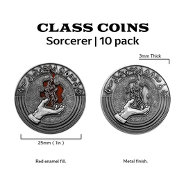 Class Coins - Sorcerer Metal Coins Set of 10