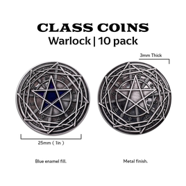 Class Coins - Warlock Metal Coins Set of 10