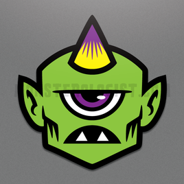 Cyclops Head Monster Sticker