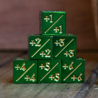 +1/+1 Counter Dice- Green, 6ct.