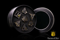 Pirate Skull Metal RPG Dice Set - 7 Pieces