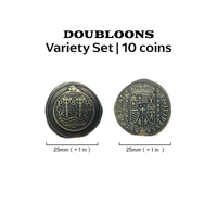Adventure Coins – Pirate Doubloon Metal Coins Variety Pack Set of 10 Historical