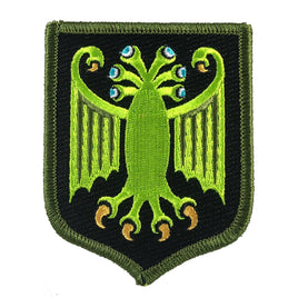 Elder Thing Heraldic Shield Embroidered Patch (Arkham Variant): Iron-on