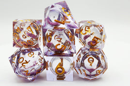 Sharp-Edged Liquid Core RPG Dice Set