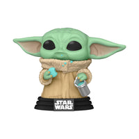 Funko Pop! & Tee Star Wars: The Mandalorian - Grogu with Cookie Flocked Exclusive Size L