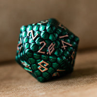 Green Dragon's Egg Metal Dice Set