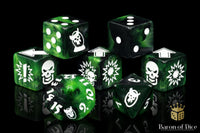 Warp Green - Bloody Football Dice (Set of 7)