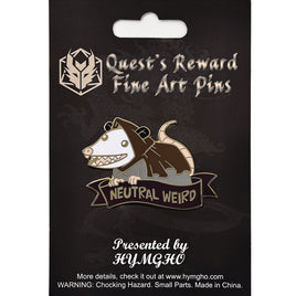 Hymgho Dice: Alternative Alignments Enamel Pin - Neutral Weird - Opossum