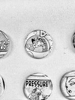 Handmade Button Badges From Recycled Manga