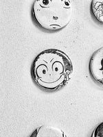 Handmade Button Badges From Recycled Manga
