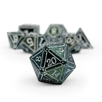 Ironworks - Necromancer Spellbook 7 Piece RPG set Alloy Metal Dice