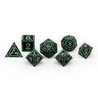 Ironworks - Witches Heart 7 Piece RPG set Alloy Metal Dice