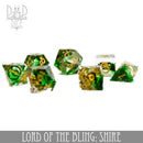 Lord of the Bling: Shire (Handmade) - 7 Dice Set