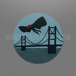 Mothman Point Pleasant Circle Sticker