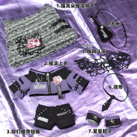 Purple and Black Subculture Style Nui Clothing 20CM
