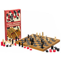 Professor Puzzle: Wooden Games Workshop - Chess, Checkers & Backgammon