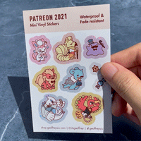 Patreon 2021 Mini Vinyl Sticker Sheet