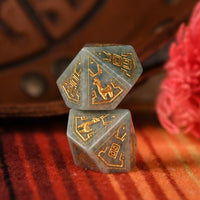 Peruvian Amazonite Stone Dice Set