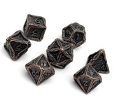 Pirate Dice - Jolly Roger 7 Piece RPG set Alloy Metal Dice