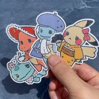Pokema'am 1 Holographic Glitter Stickers