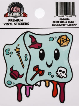 Pride Gelly Cube Sticker: Lesbian