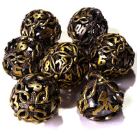 Nature's Wrath Metal RPG Dice Set | 7 Pieces