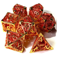 Dragons of Legend Metal RPG Dice Set | 7 Pieces