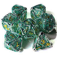 Undead Legion Metal RPG Dice Set | 7 Pieces