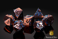Tempest of the Sapphire Sky Metal RPG Dice Set | 7 Pieces