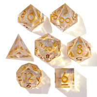 Shiny Like A Diamond! Sharp Edge RPG Dice Set | 7 Pieces