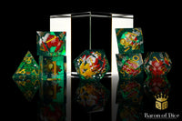 Christmas Rumble Sharp RPG Dice Set | 7 Pieces