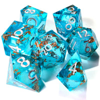 Sunken Treasure Liquid Core RPG Dice Set | 7 Pieces