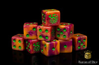 Alien Dice - Orange & Green