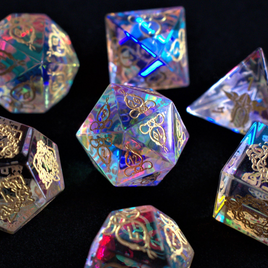Serpent of Midgard Prism Glass Dice Set
