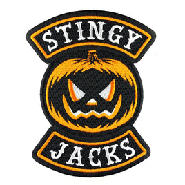 Stingy Jacks Jack-o-lantern Pumpkin Halloween Biker Patch: Iron-on