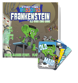Story Time Classics: Frankenstein and Old Maid Card Game 2-in-1 Playset
