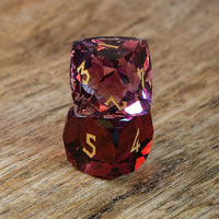 Strawberry Multifaceted Glass Dice Set