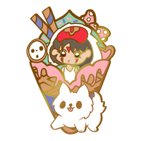 Studio Ghibli: Princess Monoke Ice Cream Enamel Pin