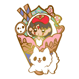 Studio Ghibli: Princess Monoke Ice Cream Enamel Pin