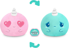 TeeTurtle Reversible Plushie: Lovestruck Narwhal