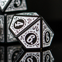 Temple Ruins White Acrylic Dice Set