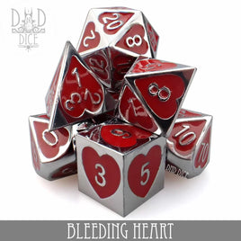 Bleeding Heart (Metal) Dice Set