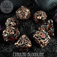 Cthulhu Bloodline Metal Dice Set (Gift Box)