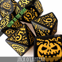 Jack O’Lantern Glow in the Dark Dice Set