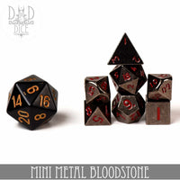 Mini Metal Bloodstone (10mm) - Dice Set