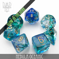 Nebula Oceanic 7 or 11 Dice Set (Glow)
