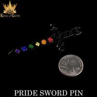 Pride Dice Sword (Enamel Pin)