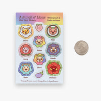 A Bunch O' Lions Mini Vinyl Sticker Sheet - The Mage's Emporium Geoffrey Siu Art LLC Geoffrey Siu Art LLC Shopify Collective Used English Sticker Sheet Japanese Style Comic Book