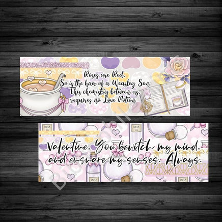 A Very Wizarding Valentine's Double Sided Bookmark - The Mage's Emporium White Rose Books & More Shopify Collective White Rose Books & More Used English Bookmark Japanese Style Comic Book