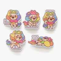 Adam & Steve Vinyl Stickers - The Mage's Emporium Geoffrey Siu Art LLC Geoffrey Siu Art LLC Shopify Collective Used English Vinyl Sticker Japanese Style Comic Book